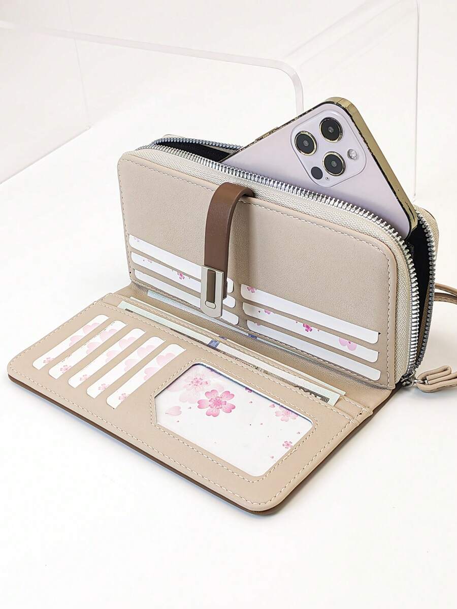 Modern Colorblock Phone & Card Wristlet Wallet