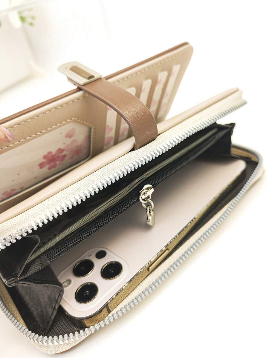 Modern Colorblock Phone & Card Wristlet Wallet