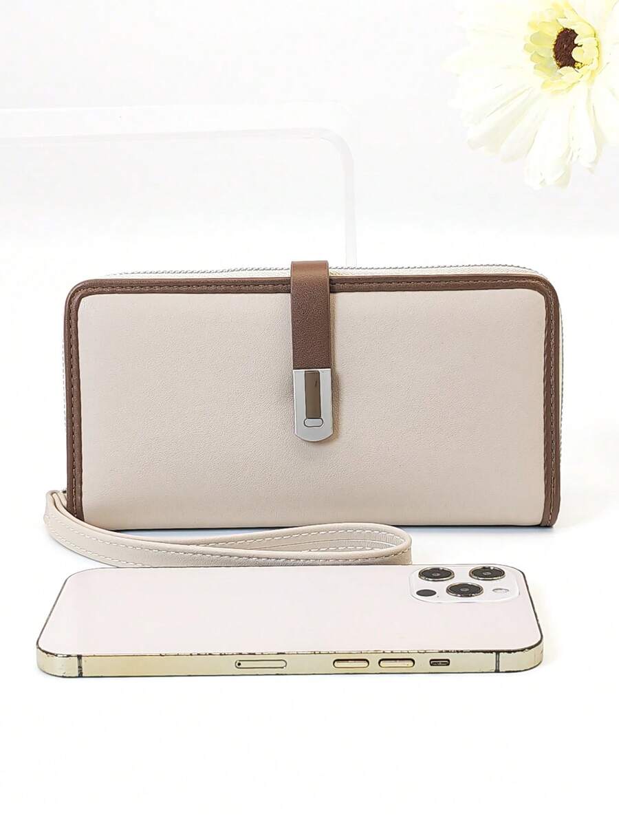 Modern Colorblock Phone & Card Wristlet Wallet