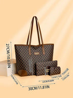 Floral Elegance Three-Piece Tote Bag Set