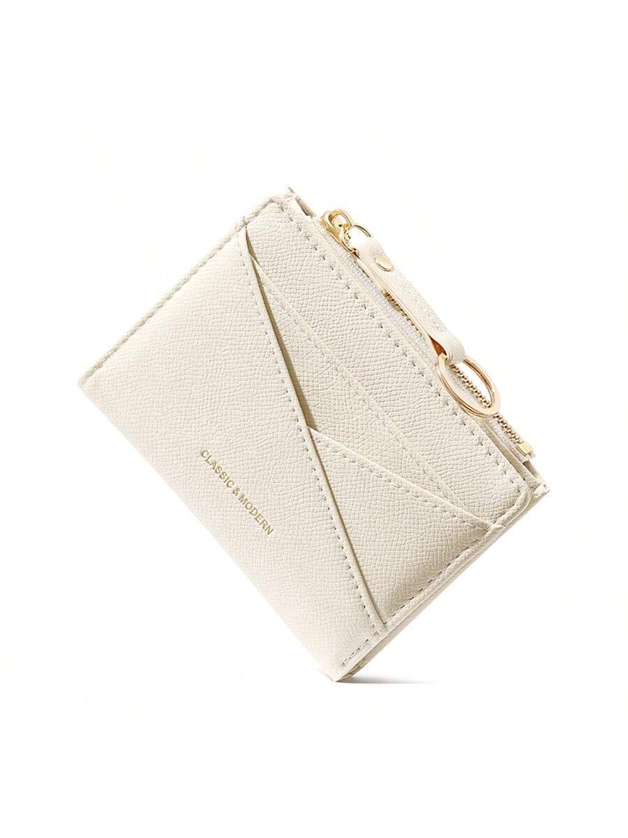Petite Chic Asymmetric Keychain Bifold Wallet