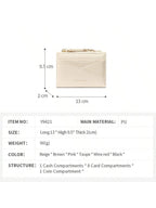 Petite Chic Asymmetric Keychain Bifold Wallet