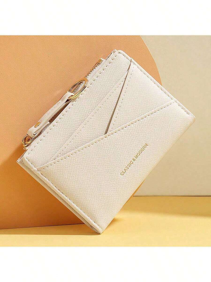 Petite Chic Asymmetric Keychain Bifold Wallet