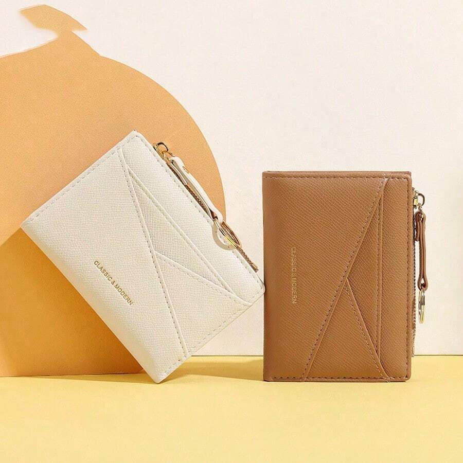 Petite Chic Asymmetric Keychain Bifold Wallet