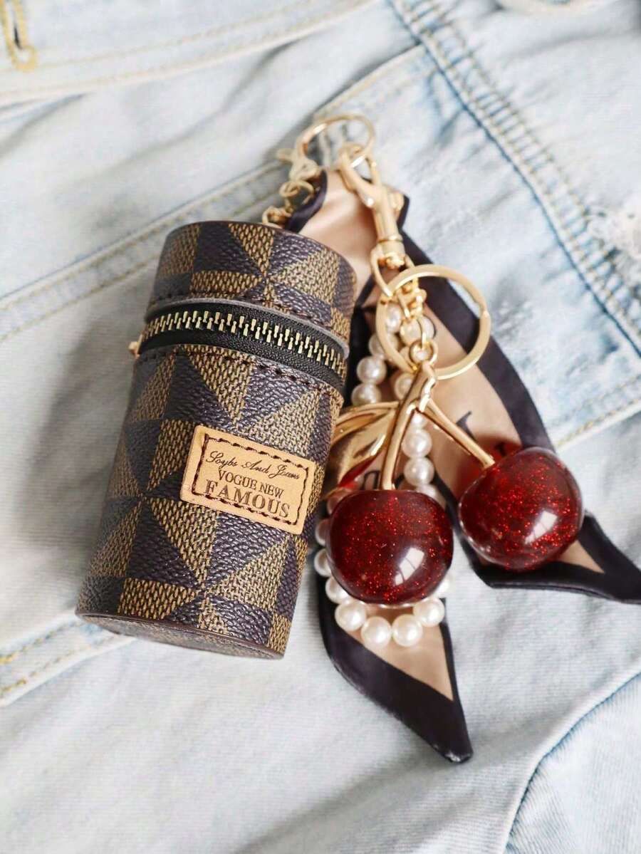 Sweet Cherry Pendant Bag Charm Keychain