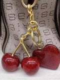 Sweet Cherry Pendant Bag Charm Keychain