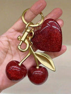 Sweet Cherry Pendant Bag Charm Keychain