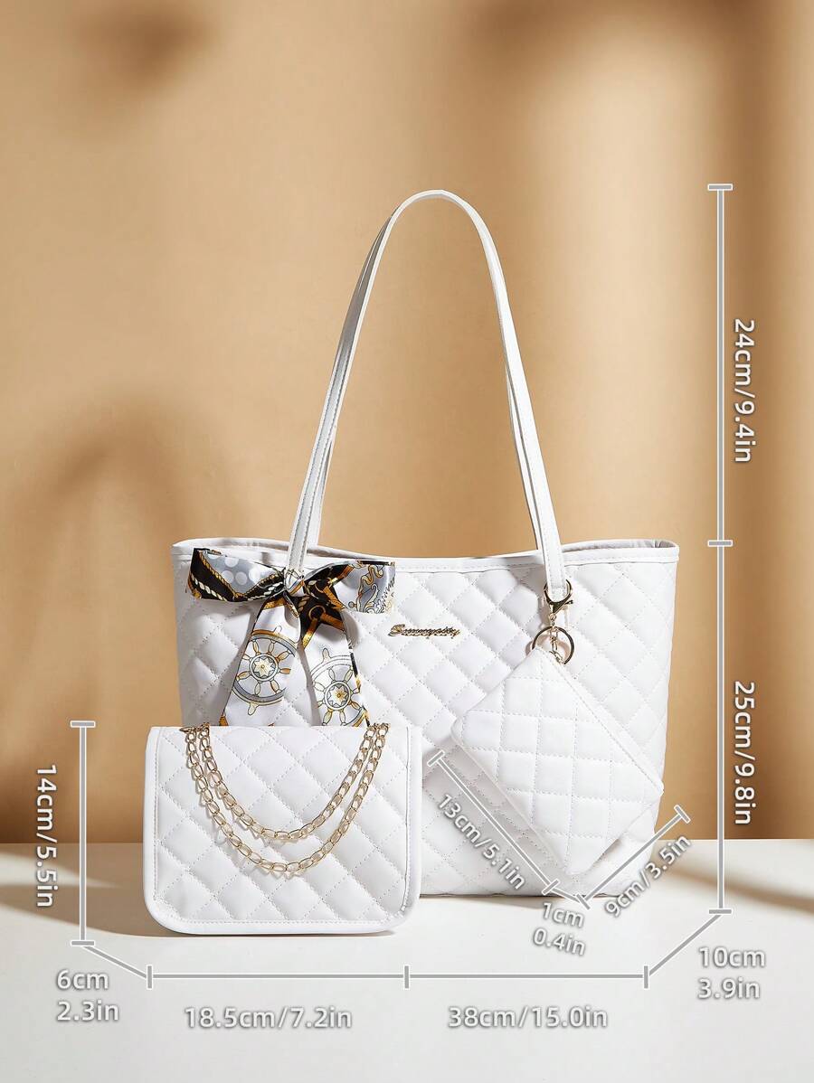 Quilted Charm Three-Piece Bag & Coin Purse Set