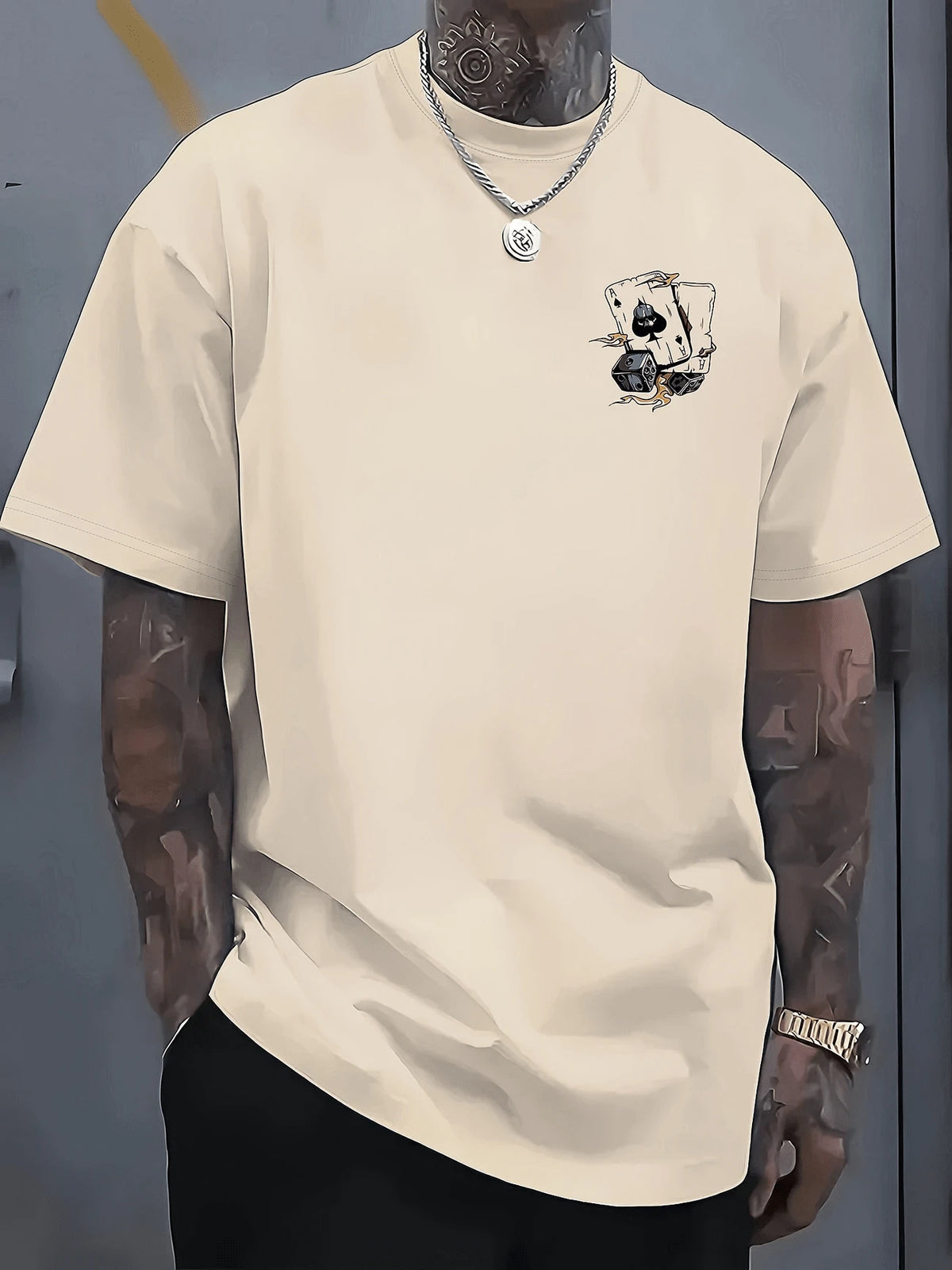 GRDR Men's Printed Loose Short Sleeve T-Shirt