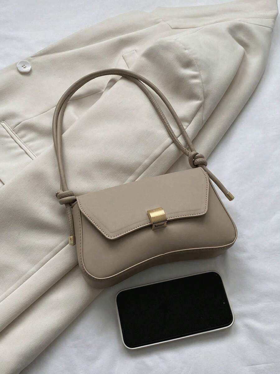Parisian Classic Pebbled Faux Leather Boxy Handbag