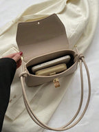 Parisian Classic Pebbled Faux Leather Boxy Handbag