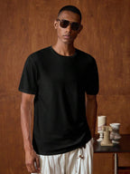 AKNOTIC Men's 3-Piece Solid Color Crew Neck T-Shirt Set