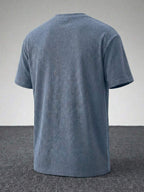 Men's Fog Blue Minimalist Loose Fit T-Shirt