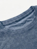 Men's Fog Blue Minimalist Loose Fit T-Shirt