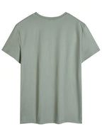 Men's Striped Letter Print Casual T-Shirt