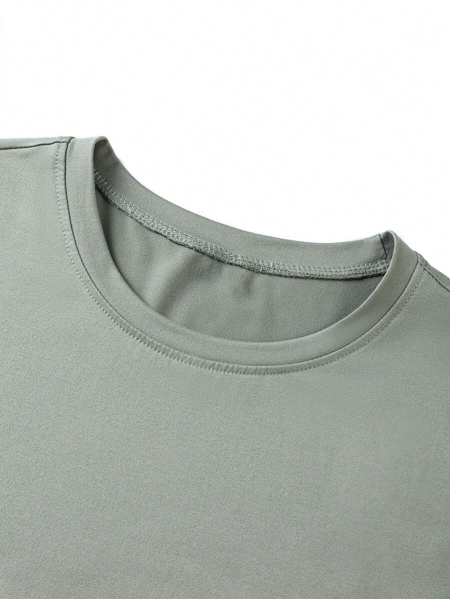 Men's Striped Letter Print Casual T-Shirt