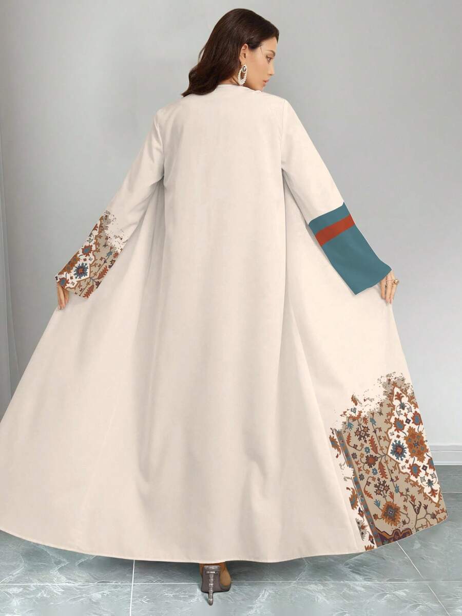 Al Najma Bohemian Floral Maxi Dress and Cardigan Set
