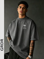 GRDR Men's Palm Tree Print Crew Neck T-Shirt