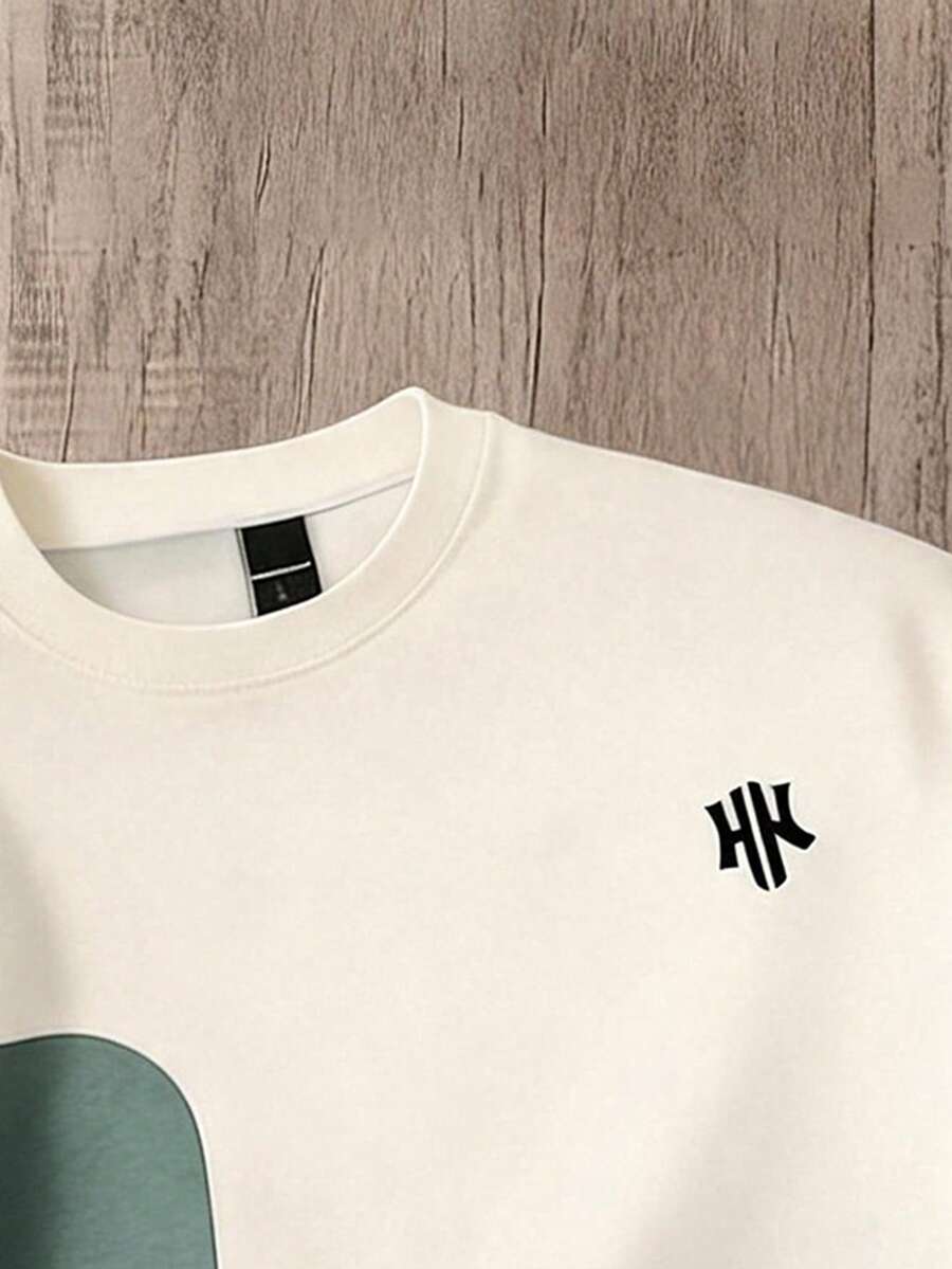 Daypath Men's Casual Color Block Print T-Shirt