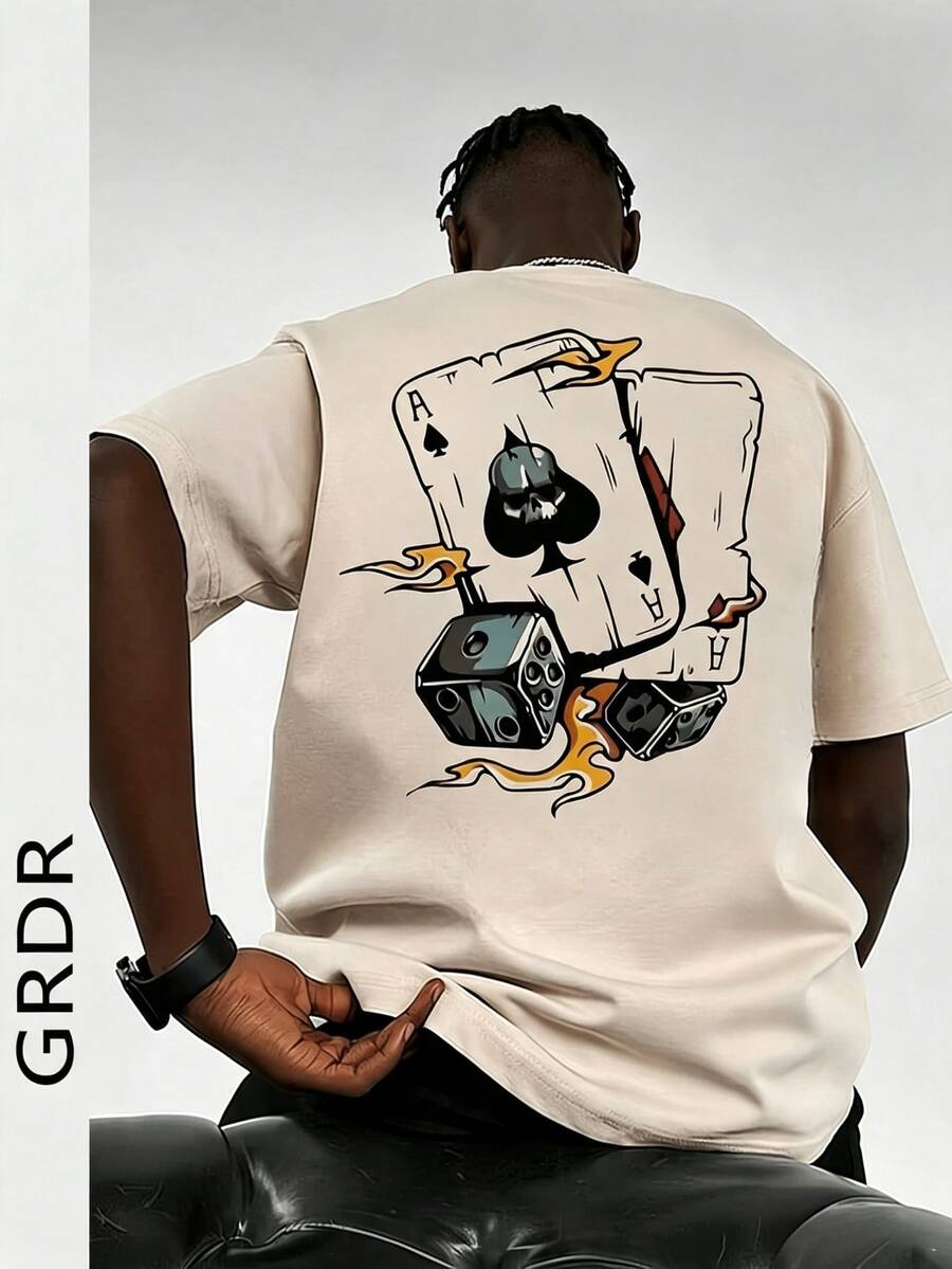 GRDR Men's Printed Loose Short Sleeve T-Shirt