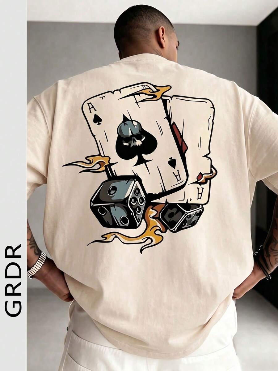 GRDR Men's Printed Loose Short Sleeve T-Shirt