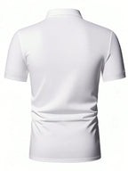GRDR Men's Half Zip Polo Collar Short Sleeve Shirt