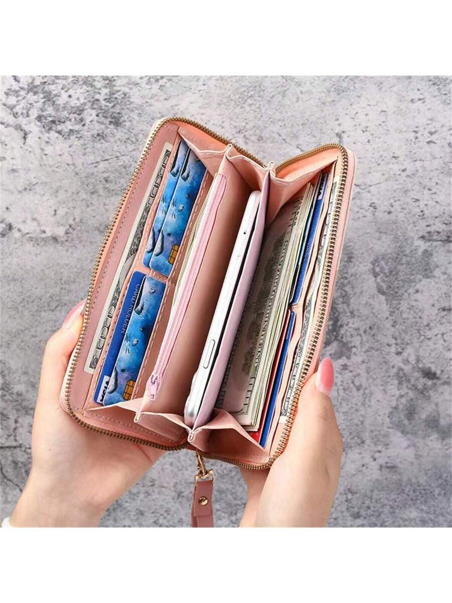 Everyday Luxe Korean-Style Zip Wristlet Wallet