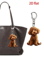 Cute Teddy Dog Bubble Tea Keychain