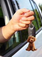 Cute Teddy Dog Bubble Tea Keychain