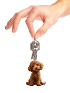 Cute Teddy Dog Bubble Tea Keychain