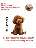 Cute Teddy Dog Bubble Tea Keychain