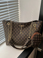 Quiet Luxury Brown Faux Suede Slouchy Tote