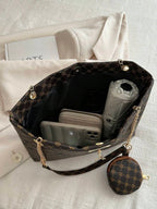 Quiet Luxury Brown Faux Suede Slouchy Tote