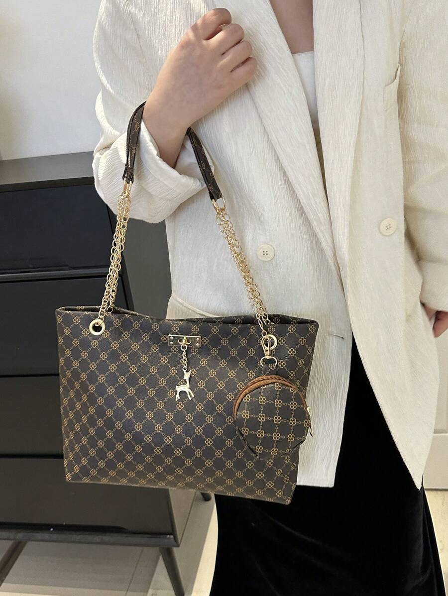 Quiet Luxury Brown Faux Suede Slouchy Tote