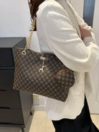 Quiet Luxury Brown Faux Suede Slouchy Tote