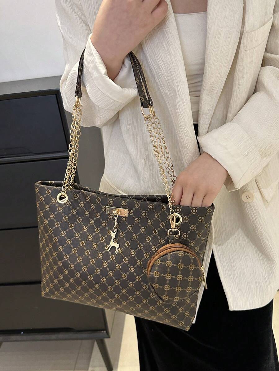 Quiet Luxury Brown Faux Suede Slouchy Tote