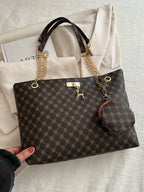 Quiet Luxury Brown Faux Suede Slouchy Tote