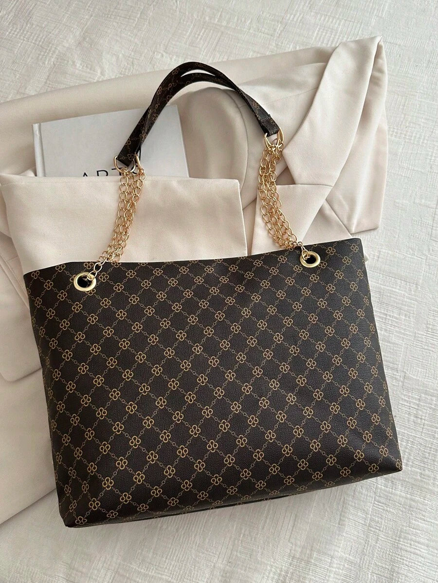 Quiet Luxury Brown Faux Suede Slouchy Tote
