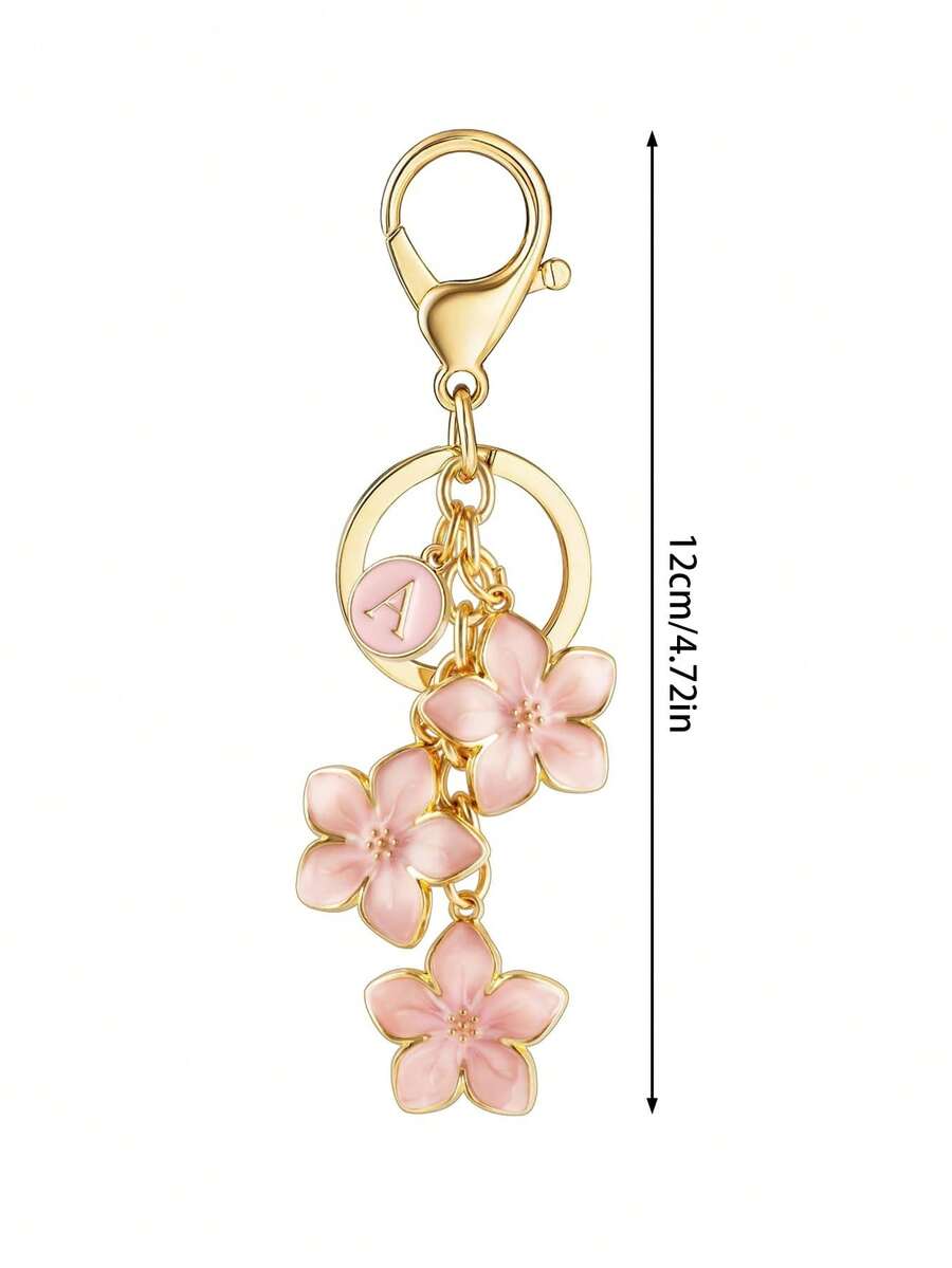 Blossom Butterfly Pearl Initial Bag Charm