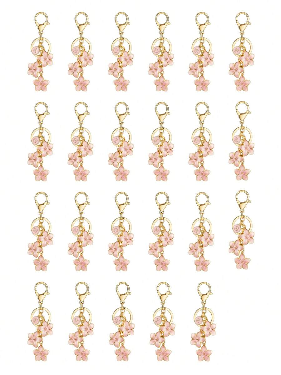 Blossom Butterfly Pearl Initial Bag Charm