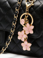 Blossom Butterfly Pearl Initial Bag Charm