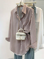 Classic Striped Pocket Button Front Shirt
