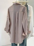 Classic Striped Pocket Button Front Shirt