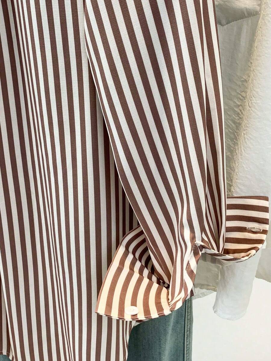 Classic Striped Pocket Button Front Shirt