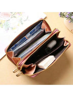 Travel Ready Dual-Zip Phone Crossbody Wallet