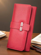 Classic Soft PU Multi-Card Long Clutch Wallet