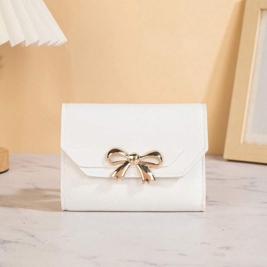 Graceful Bow Accent Everyday Handbag