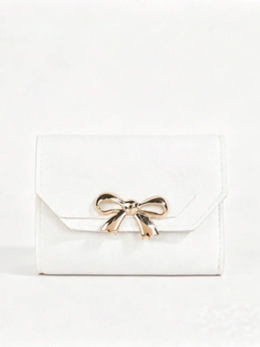Graceful Bow Accent Everyday Handbag