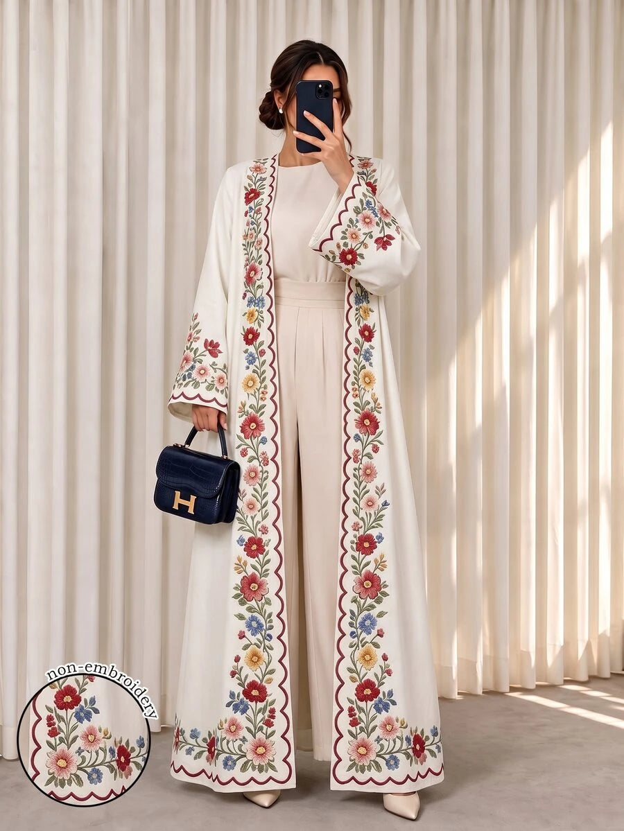 Al Najma Floral Print Casual Abaya