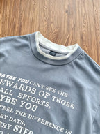 SWAVVY Men's Long Sleeve Patchwork Letter Print T-Shirt